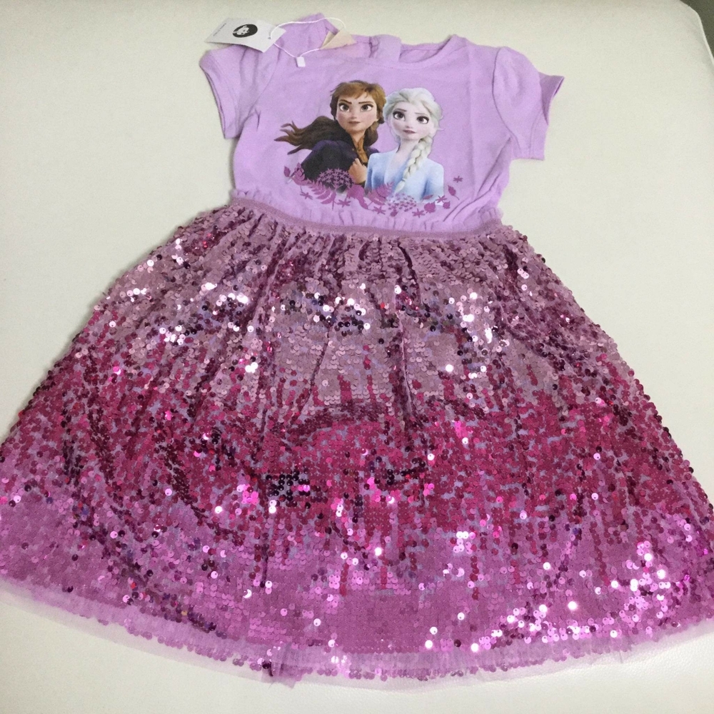 Frozen Elsa Anna sparkly cute sequin dress - Picture 5 of 7